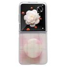 For Honor Magic V Flip Glitter Powder Dots Pattern Phone Case with Holder(Pink) - 1