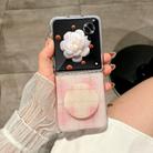 For Honor Magic V Flip Glitter Powder Dots Pattern Phone Case with Holder(Pink) - 2