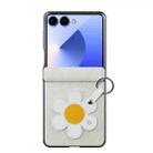 For Samsung Galaxy Z Flip7 5G DUX DUCIS LUVY Series Folding Phone Case with Finger Ring Buckle(Starlight Daisy) - 2