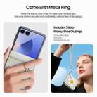 For Samsung Galaxy Z Flip7 5G DUX DUCIS LUVY Series Folding Phone Case with Finger Ring Buckle(Starlight Daisy) - 3
