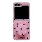 For Samsung Galaxy Z Flip6 Glitter Powder Dots Pattern Phone Case with Holder(Rose Red) - 1