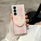 For Samsung Galaxy Z Fold6 Glitter Powder Dots Pattern Phone Case with Holder(Pink) - 2