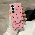 For Samsung Galaxy Z Fold6 Glitter Powder Dots Pattern Phone Case with Holder(Rose Red) - 2