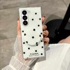 For Samsung Galaxy Z Fold5 Glitter Powder Dots Pattern Phone Case with Holder(White) - 2