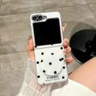 For Samsung Galaxy Z Flip5 Glitter Powder Dots Pattern Phone Case with Holder(White) - 2