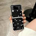 For Samsung Galaxy Z Flip4 Glitter Powder Dots Pattern Phone Case with Holder(Black) - 2