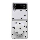 For Samsung Galaxy Z Flip4 Glitter Powder Dots Pattern Phone Case with Holder(White) - 1