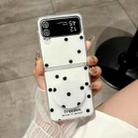 For Samsung Galaxy Z Flip4 Glitter Powder Dots Pattern Phone Case with Holder(White) - 2