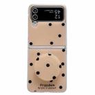 For Samsung Galaxy Z Flip4 Glitter Powder Dots Pattern Phone Case with Holder(Gold) - 1