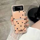 For Samsung Galaxy Z Flip4 Glitter Powder Dots Pattern Phone Case with Holder(Gold) - 2