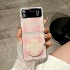 For Samsung Galaxy Z Flip4 Glitter Powder Dots Pattern Phone Case with Holder(Pink) - 2
