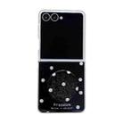 For Samsung Galaxy Z Flip7 5G Glitter Powder Dots Pattern Phone Case with Holder(Black) - 1