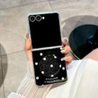 For Samsung Galaxy Z Flip7 5G Glitter Powder Dots Pattern Phone Case with Holder(Black) - 2