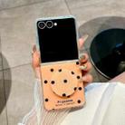 For Samsung Galaxy Z Flip7 5G Glitter Powder Dots Pattern Phone Case with Holder(Gold) - 2