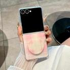 For Samsung Galaxy Z Flip7 5G Glitter Powder Dots Pattern Phone Case with Holder(Pink) - 2