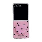 For Samsung Galaxy Z Flip7 5G Glitter Powder Dots Pattern Phone Case with Holder(Rose Red) - 1