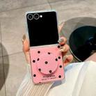 For Samsung Galaxy Z Flip7 5G Glitter Powder Dots Pattern Phone Case with Holder(Rose Red) - 2