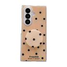 For Samsung Galaxy Z Fold7 5G Glitter Powder Dots Pattern Phone Case with Holder(Gold) - 1
