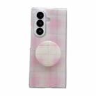 For Samsung Galaxy Z Fold7 5G Glitter Powder Dots Pattern Phone Case with Holder(Pink) - 1