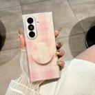 For Samsung Galaxy Z Fold7 5G Glitter Powder Dots Pattern Phone Case with Holder(Pink) - 2