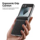 For Samsung Galaxy Z Flip7 FE / Z Flip6 DUX DUCIS STEX Series Star Pattern Leather Folding Phone Case(Black) - 3