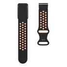 For WHOOP 4.0 Hole Style Butterfly Buckle Two Color Silicone Watch Band(Black Orange) - 3