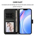 For iPhone 15 Pro Litter Panda Embossing RFID Leather Phone Case with Lanyard(Black) - 3