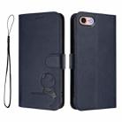 For iPhone SE 2022 / 2020 / 8 / 7 Litter Panda Embossing RFID Leather Phone Case with Lanyard(Blue) - 2