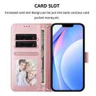 For iPhone 11 Litter Panda Embossing RFID Leather Phone Case with Lanyard(Pink) - 3