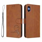 For iPhone X / XS Litter Panda Embossing RFID Leather Phone Case with Lanyard(Brown) - 2