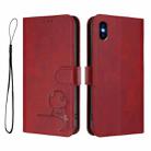 For iPhone XS Max Litter Panda Embossing RFID Leather Phone Case with Lanyard(Wine Red) - 2
