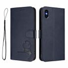 For iPhone XS Max Litter Panda Embossing RFID Leather Phone Case with Lanyard(Blue) - 2