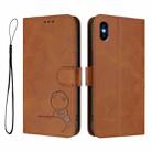 For iPhone XS Max Litter Panda Embossing RFID Leather Phone Case with Lanyard(Brown) - 2