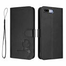 For iPhone 8 Plus / 7 Plus Litter Panda Embossing RFID Leather Phone Case with Lanyard(Black) - 2