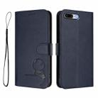 For iPhone 8 Plus / 7 Plus Litter Panda Embossing RFID Leather Phone Case with Lanyard(Blue) - 2