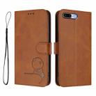 For iPhone 8 Plus / 7 Plus Litter Panda Embossing RFID Leather Phone Case with Lanyard(Brown) - 2