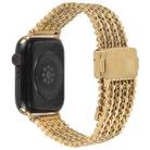For Apple Watch 46mm / 49mm / 45mm / 44mm Magnetic Snap Clasp Steel Mesh Metal Watch Band(Gold) - 2