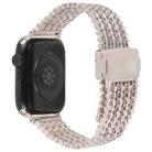 For Apple Watch 46mm / 49mm / 45mm / 44mm Magnetic Snap Clasp Steel Mesh Metal Watch Band(Starlight Color) - 2