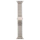 For Apple Watch 46mm / 49mm / 45mm / 44mm Magnetic Snap Clasp Steel Mesh Metal Watch Band(Starlight Color) - 3