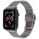 For Apple Watch 46mm / 49mm / 45mm / 44mm Magnetic Snap Clasp Steel Mesh Metal Watch Band(Grey) - 1