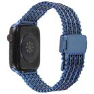 For Apple Watch 46mm / 49mm / 45mm / 44mm Magnetic Snap Clasp Steel Mesh Metal Watch Band(Blue) - 2