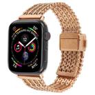 For Apple Watch 42mm / 41mm / 40mm / 38mm Magnetic Snap Clasp Steel Mesh Metal Watch Band(Rose Gold) - 1