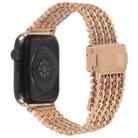 For Apple Watch 42mm / 41mm / 40mm / 38mm Magnetic Snap Clasp Steel Mesh Metal Watch Band(Rose Gold) - 2