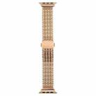 For Apple Watch 42mm / 41mm / 40mm / 38mm Magnetic Snap Clasp Steel Mesh Metal Watch Band(Rose Gold) - 3