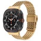 For Samsung Galaxy Watch Ultra 47mm Magnetic Snap Clasp Steel Mesh Metal Watch Band(Gold) - 1