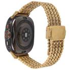 For Samsung Galaxy Watch Ultra 47mm Magnetic Snap Clasp Steel Mesh Metal Watch Band(Gold) - 2