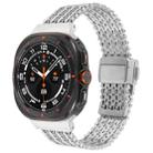 For Samsung Galaxy Watch Ultra 47mm Magnetic Snap Clasp Steel Mesh Metal Watch Band(Silver) - 1