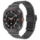 For Samsung Galaxy Watch Ultra 47mm Magnetic Snap Clasp Steel Mesh Metal Watch Band(Black) - 1