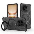 For vivo iQOO Z10 Turbo 5G J-20 Solid Color MagSafe Magnetic TPU+PC Phone Case(Black) - 1