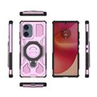 For Motorola Edge 50 Fusion 5G Global J-20 Solid Color MagSafe Magnetic TPU+PC Phone Case(Pink) - 2